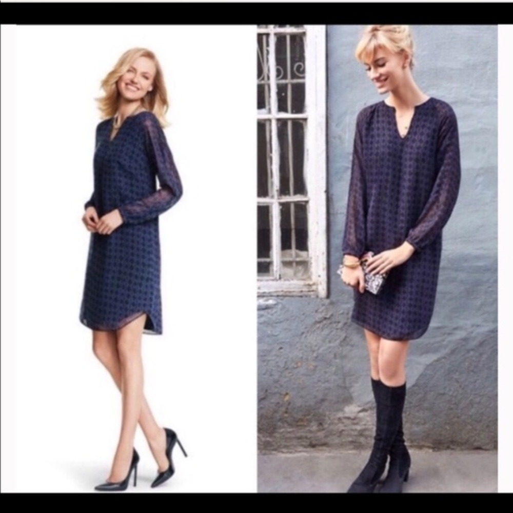 CAbi Navy/Black Dress Size Small